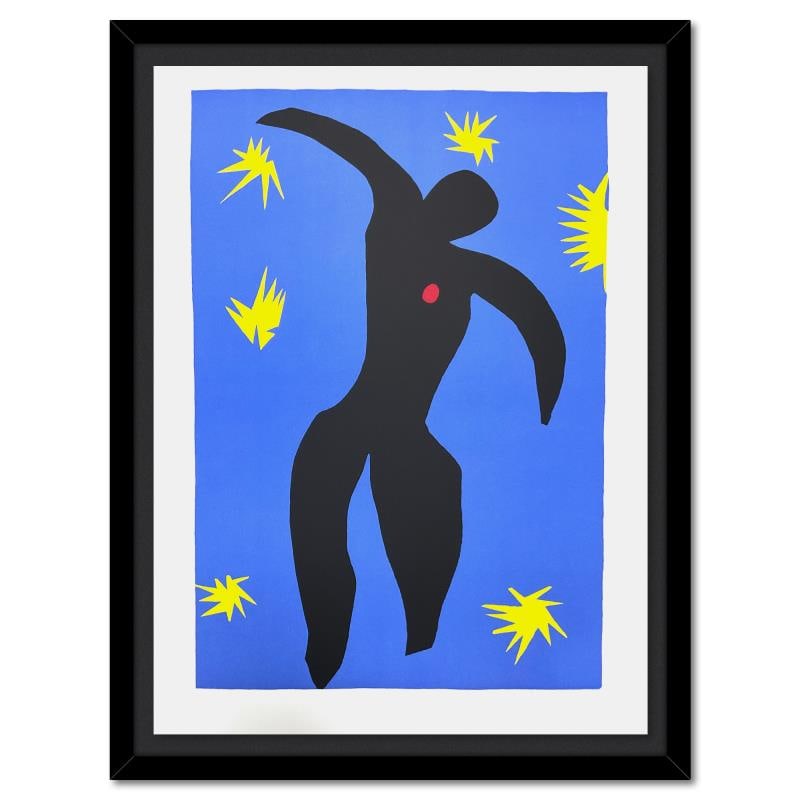Icare (Icarus) by Henri Matisse (1869-1954): "Icare (Icarus)" is a limited edition lithograph by Henri Matisse (1869-1954). This piece comes from an edition of 200 authorized by the Matisse Estate; the edition number is not on the piece itself b