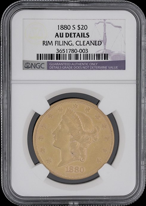 1880-S $20 Liberty Head Double Eagle Gold Coin NGC AU D: 1880-S $20 Liberty Head Double Eagle Gold Coin NGC AU Details GCE151. As-Is Condition! FN1581CN. Thank you for viewing this lot! We are always adding new inventory and new auctions, so please check ba