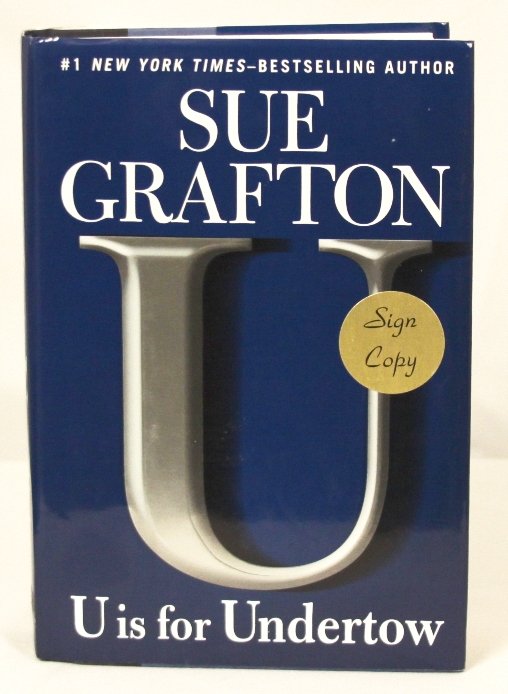 Autographed Copy of "U is for Undertow" BK18: Autographed Copy of U is for Undertow" BK18. As-Is Condition! IS62NT. This copy of "U is for Undertow" is autographed by the author, Sue Grafton. Thank you for viewing this lot. We are always adding n