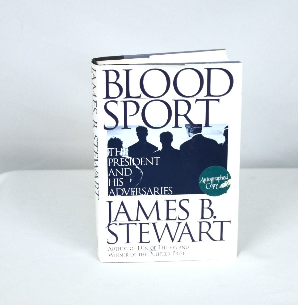 Signed Copy of Blood Sport by James B. Stewart BK204: Signed Copy of Blood Sport by James B. Stewart BK204. As-Is Condition! MN82FT. This copy of Blood Sport' is signed by the author, James B. Stewart. Thank you for viewing this lot! We are always adding