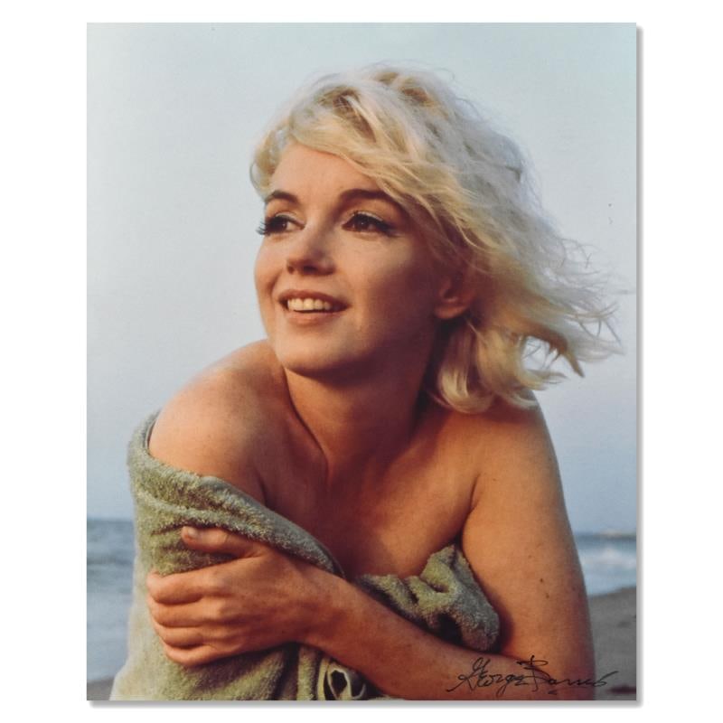Marilyn Monroe by George Barris (1922-2016): "Marilyn Monroe: The Last Shoot" is a photograph printed from the original negative taken by George Barris (1922-2016). This photo is part of a series entitled "The Last Photos" which were taken in 19