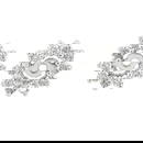 New 14k White Gold 0.37 ctw Round Brilliant Cut Prong Set Diamond Halo Jackets