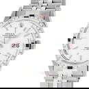 Rolex Mens Stainless Steel Silver Index Diamond & Ruby 36MM Datejust Wristwatch