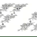 Fancy 18k White Gold 0.80 ctw Round Diamond 3 Tier Butterfly Drop Dangle Earring