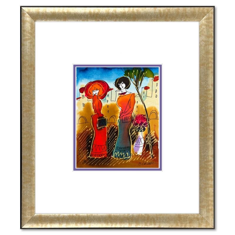 Untitled by Leider Original: This is an original mixed media watercolor painting on paper by Moshe Leider. Hand signed by the artist, this piece comes custom framed and includes a Letter of Authenticity. Measures approximately 15