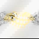 ArtCarved 14K Gold .45 ctw Round Brilliant Pave Diamond Curved 3 Row Polished Ri