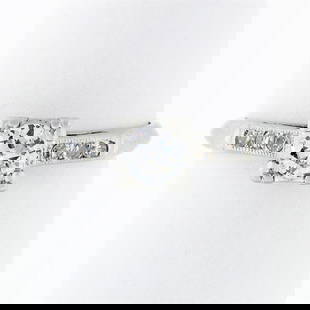 Antique Art Deco Platinum Old European Diamond Solitaire Engagement Promise Ring: An antique art deco solid platinum engagement ring, with 1 old european cut natural diamond (G - VS2 ; 0.38ct), and 6 round single cut natural diamonds (F - VS1 ; 0.06ctw). The ring is size 6.5, weigh
