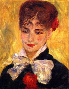 Renoir - Portrait Of Mme Iscovesco: Artist: Pierre-Auguste Renoir 1841-1919 - Title: Portrait Of Mme Iscovesco - Medium: Fine Art Reproduction Giclee on Canvas - Image Size: Approximately 20 inches x 15.5 inches - Unframed on Unstretche