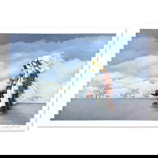 Untitled by Yoresh Avigail: This is a limited edition serigraph on paper by Avigail Yoresh. The piece comes hand signed by the artist numbered and with a letter of authenticity. Measures approximately 11.5" x 17".