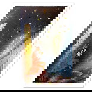 Untitled by Roitman Zina: This is a limited edition serigraph on paper by Zina Roitman. The piece comes hand signed by the artist numbered and with a letter of authenticity. Measures approximately 18" x 12".