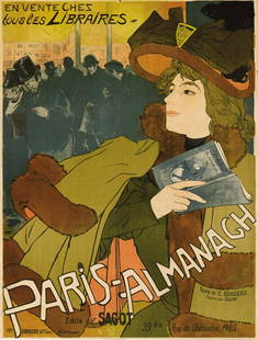 Anonymous ** Paris-Almanach: Artist: Anonymous Title: Paris-Almanach Medium: Fine Art Reproduction Giclee on Canvas Image Size: Approximately 20 inches x 15 inches Unframed on Unstretched Canvas