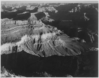Adams - Grand Canyon 7: Artist: Ansel Adams - Title: Grand Canyon 7 - Medium: Fine Art Reproduction Giclee on Canvas - Image Size: Approximately 25 inches x 32 inches - Unframed on Unstretched Canvas - Biography: As a conser
