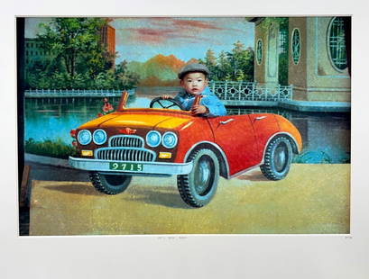 China Lets Ride Baby Classic Sports Car Kid: China Lets Ride Baby Classic Sports Car YellowKorner Certified Photograph. Certificate of Authenticity from YellowKorner affixed to the back. Matted Dimensions 16"x20". Protected with Clear Mylar Slee