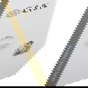 NEW 18k Gold 1.10 ctw GIA Princess Diamond Solitaire Knife Edge Engagement Ring: A new solid 18k white gold soliatire engagement ring, featuring 1 GIA graded princess cut natural diamond (I - SI1 ; 1.10ct). The ring is size 6.5, weighs a total of 3.12 grams, and measures 9.3mm wid
