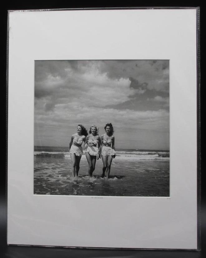 Les baigneuses Vintage Beach Girls Summer: Les baigneuses Certified Photograph YellowKorner Certified Photograph. Certificate of Authenticity from YellowKorner affixed to the back. Matted Dimensions 16"x20". Protected with Clear Mylar Sleeve.