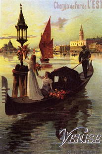 Unknown - Venise II: Artist: Unknown Title: Venise II Medium: Fine Art Reproduction Giclee on Canvas Image Size: Approximately 20 inches x 13.25 inches Unframed on Unstretched Canvas