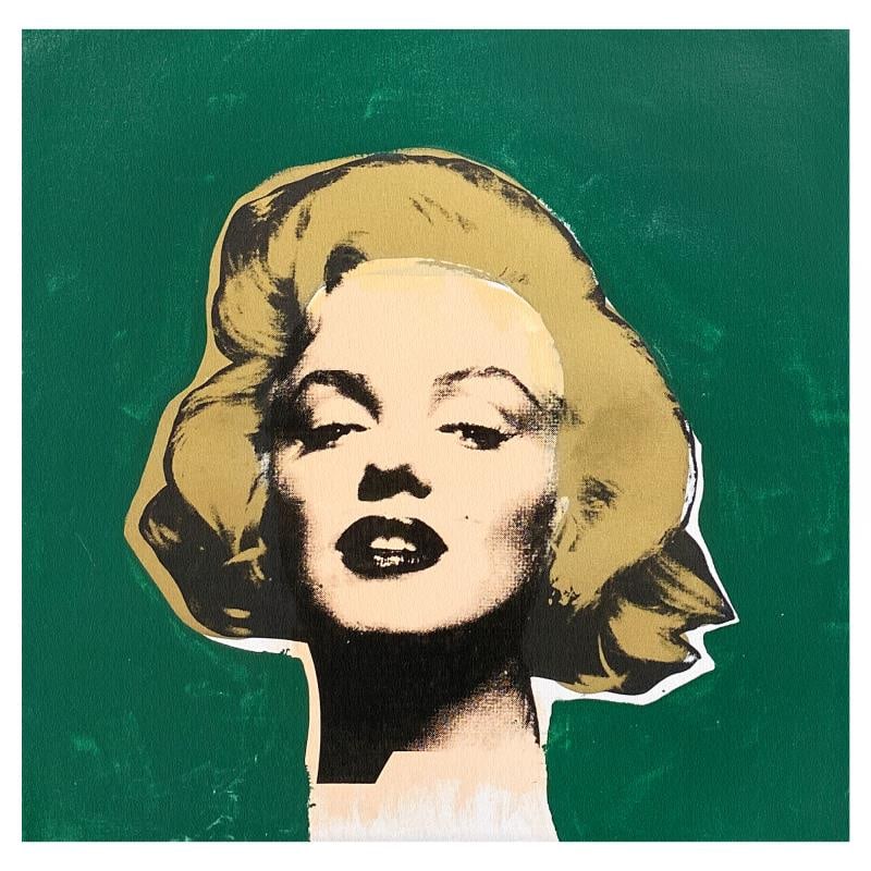 Untitled by Steve Kaufman (1960-2010): "Marilyn Monroe" is a hand embellished limited edition silkscreen mixed media on canvas by Andy Warhol protege, Steve Kaufman (1960-2010). This piece is numbered 34/99 and hand signed inverso. Include