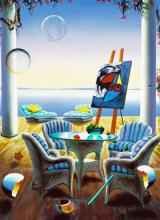 Ferjo "Relaxation": Ferjo "Relaxation" Hand Signed Artit Proof, Limited Edition Giclee on Canvas Dimensions: 33 x 24 Inches (Note: Edition number recieved may differ from photo)