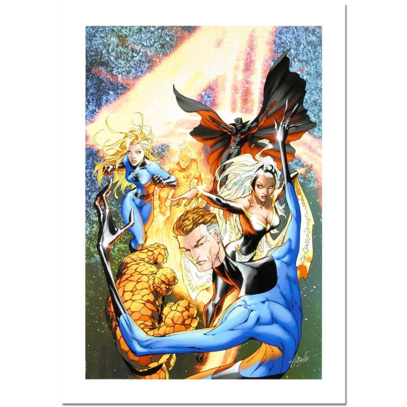 Fantastic Four #548 by Stan Lee: A piece of comic book history, this limited edition print, drawn by Michael Turner (1971-2008), depicts the central characters from the Fantastic Four. Michael Turner started his career at Top Cow Pro
