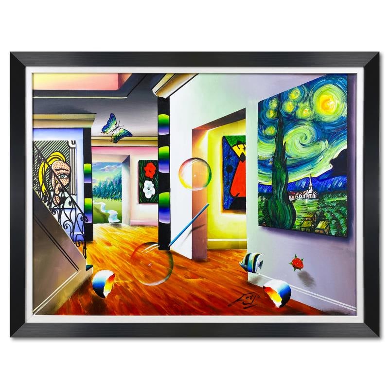 Untitled by Ferjo Original: This is an original oil painting on canvas by Ferjo, hand signed by the artist. This piece comes custom framed. Includes Letter of Authenticity. Measures approx. 34.5" x 44.5" (frame), 29.5" x 39.5" (