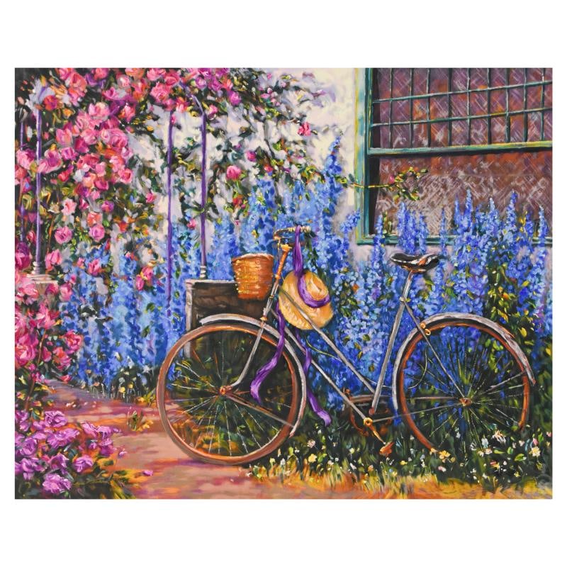 Rose Cottage by Plisson (1933-2006): "Rose Cottage" is a limited edition serigraph on canvas by Henri Plisson (1933-2006), numbered 33/95 and hand signed by the artist. Includes Letter of Authenticity. Measures approx. 30" x 24" (image).