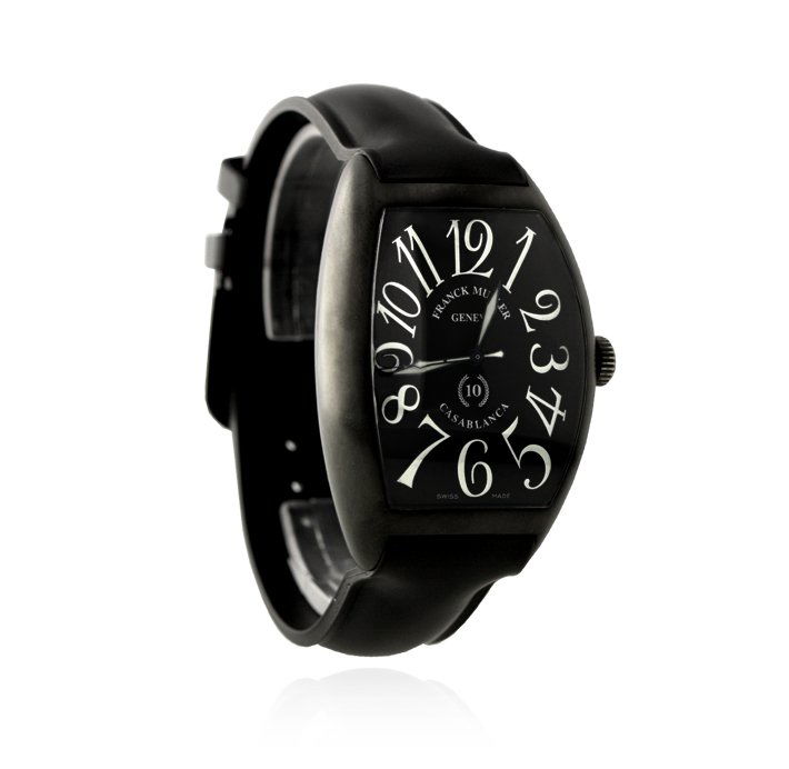 Franck Muller Casablanca Black PVD Limited Edition Wris: Franck Muller Casablanca Black PVD Limited Edition Wristwatch GB216. Great Condition! JI9084LG. One, custom cast & hand crafted Franck Muller Casablanca 10th Anniversary Limited Edition (No 207/550) W