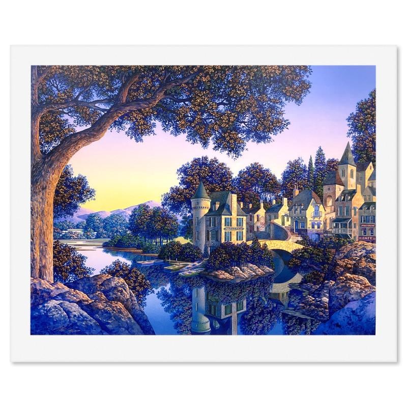 Hotel De L'ecluse by Buckels, Jim: "Hotel De L'ecluse" is a limited edition printer's proof serigraph on paper by Jim Buckels, numbered and hand signed by the artist. Includes Letter of Authenticity. Measures approx. 28.5" x 34" (borde
