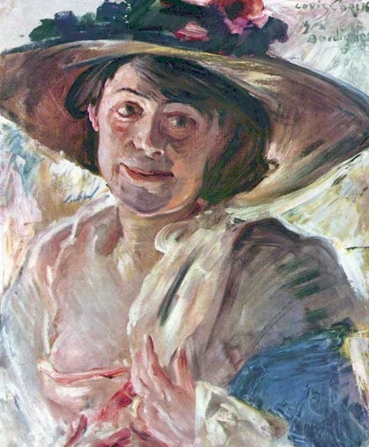 Corinth - Portrait of Charlotte Berend -Corinth: Artist: Lovis Corinth - Title: Portrait of Charlotte Berend -Corinth - Medium: Fine Art Reproduction Giclee on Canvas - Image Size: Approximately 20 inches x 16.5 inches - Unframed on Unstretched Canv