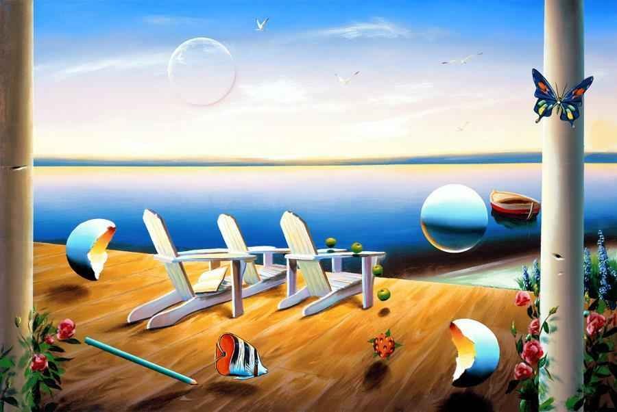 Summer Breeze by Ferjo: Summer Breeze by Ferjo. Limited Hand Signed Giclee on canvas. Dimensions: 30 x 20. Excellent Condition.