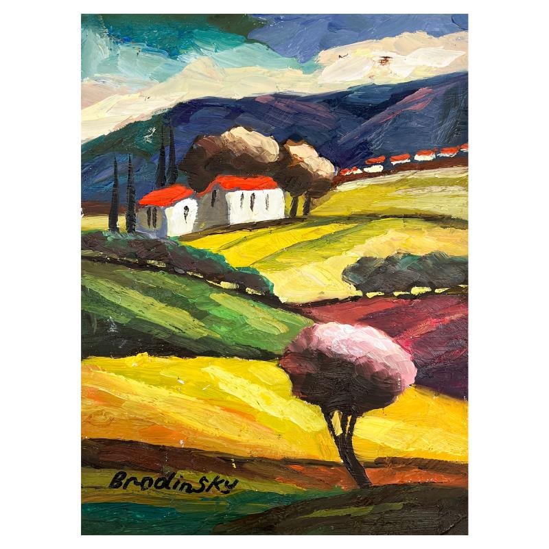 Untitled by Brodinsky Original: This is an original painting oil on canvas by Slava Brodinsky. Hand signed by the artist, this piece comes with a letter of authenticity. Measures approximately 16" x 12" (image).