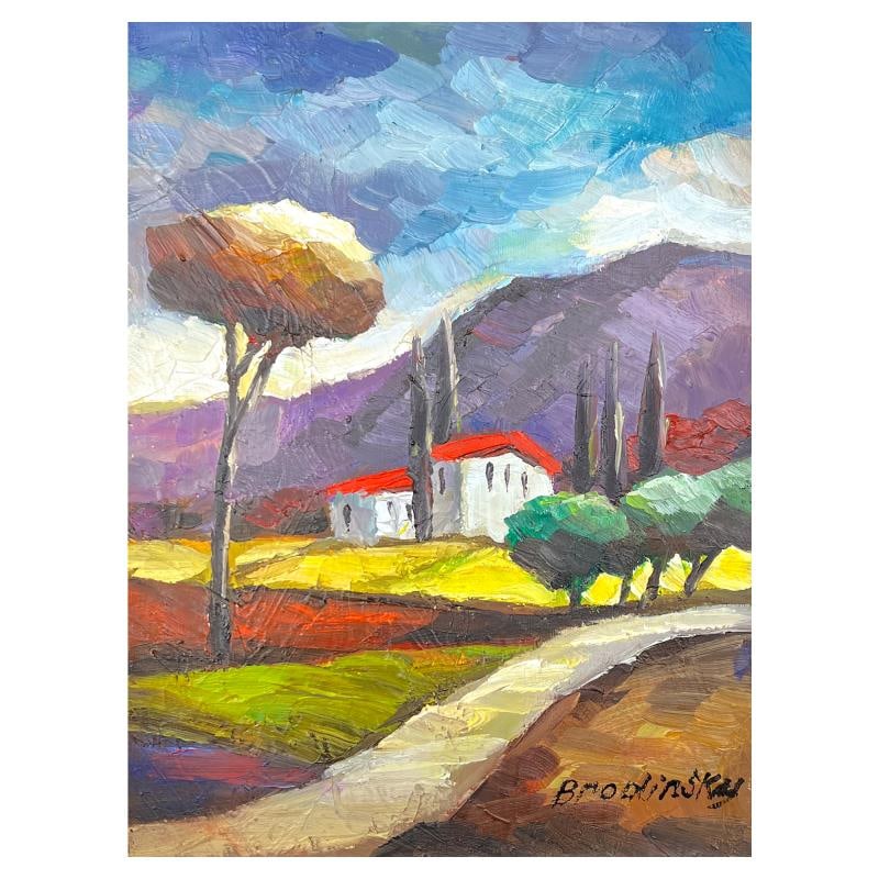 Untitled by Brodinsky Original: This is an original painting oil on canvas by Slava Brodinsky. Hand signed by the artist, this piece comes with a letter of authenticity. Measures approximately 16" x 12" (image).