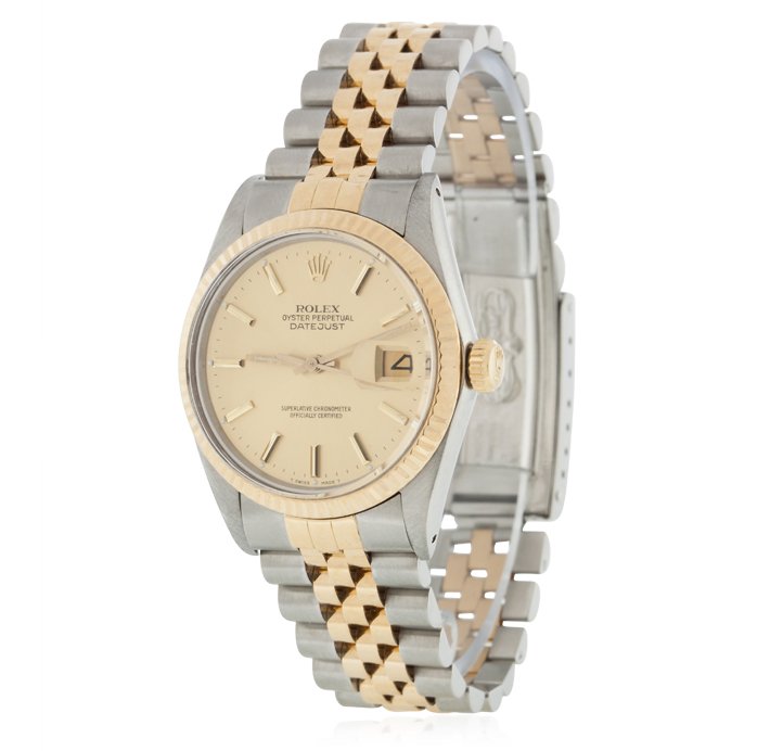 Gents 18KT Two-Tone Rolex DateJust Model Wristwatch A47: Gents 18KT Two-Tone Rolex DateJust Model Wristwatch A4790. Great Condition! SD9681GL. One gents, hand crafted & machine milled Rolex two-tone DateJust model wristwatch electronically tested stainless