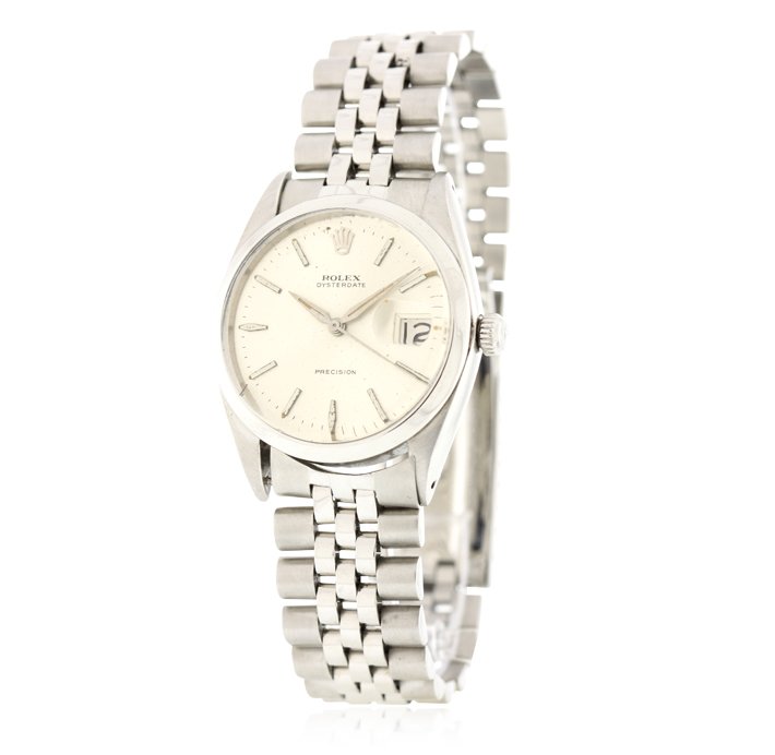Rolex Stainless Steel Oyster Date Precision Wristwatch : Rolex Stainless Steel Oyster Date Precision Wristwatch A4874. Good Condition! CS9041QJ. One gents, hand crafted & machine milled Rolex Stainless Steel Oyster Date Precision wristwatch electronically t