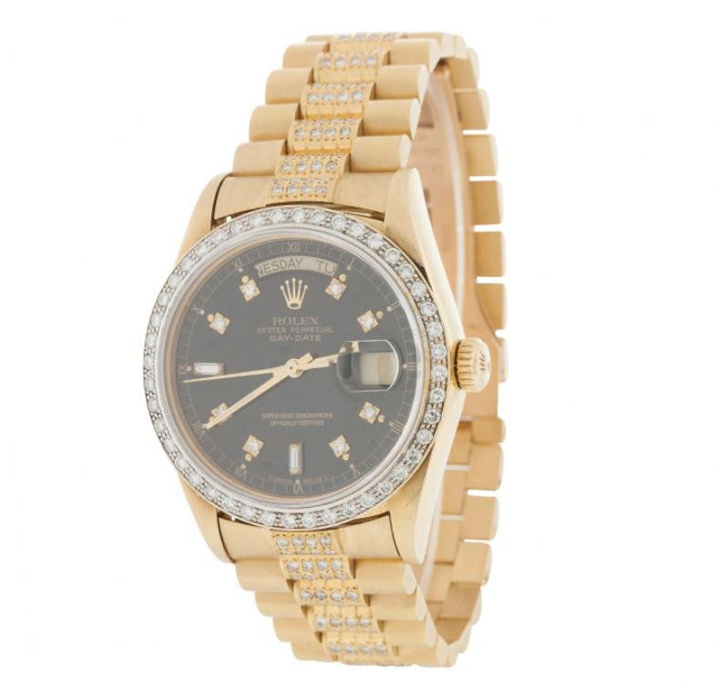 Gents Rolex 18KT Gold Rolex Super President Style Day: Gents 18KT Yellow Gold Rolex Super President Style Day Date Wristwatch A4792. Good Condition! BK92021SW. One gents, hand crafted & machine milled Rolex Day Date Model wristwatch the President electron