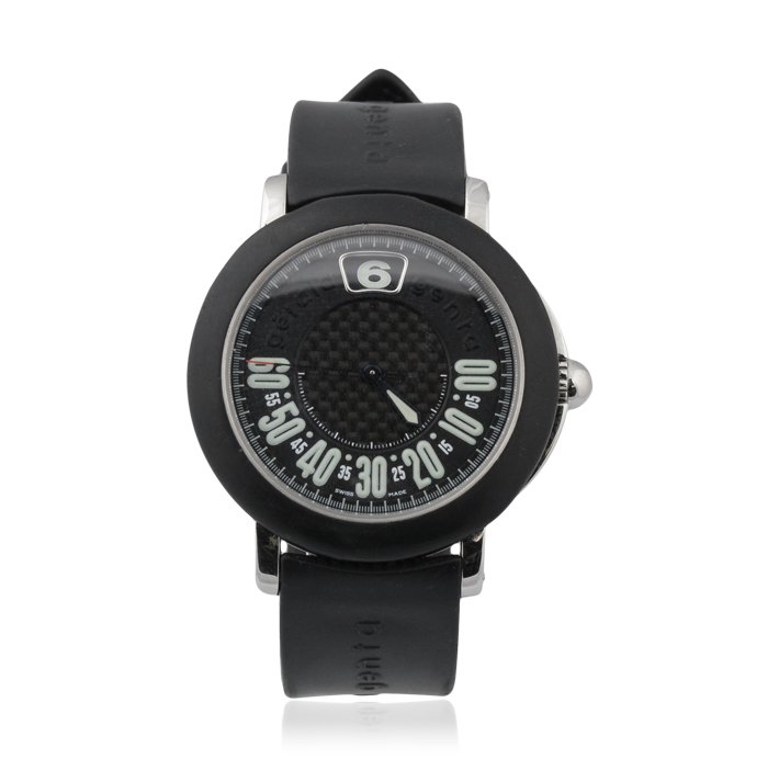 Gents Gerald Genta Retro Sport Jump Hour Wristwatch: Gents Gerald Genta Retro Sport Jump Hour Wristwatch GB1137. Good Condition! CJ3573QF. One Gerald Genta Retro Sport, a gentleman's Swiss stainless steel round automatic wristwatch. The watch features: