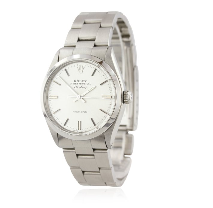 Gents Rolex Stainless Steel Air King Wristwatch BD378: Gents Rolex Stainless Steel Air King Wristwatch BD378. Average Condition! HS1522XR. One, hand crafted & machine milled Rolex Stainless Steel Oyster Perpetual Air King Precision wristwatch electronical