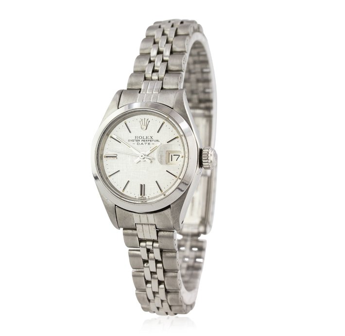 Ladies Rolex Stainless Steel Date Model Wristwatch: Ladies Rolex Stainless Steel Date Model Wristwatch BD393. Average Condition! SF1081BU. One ladies, hand crafted & machine milled Rolex Date Model Stainless Steel wristwatch electronically tested, Case