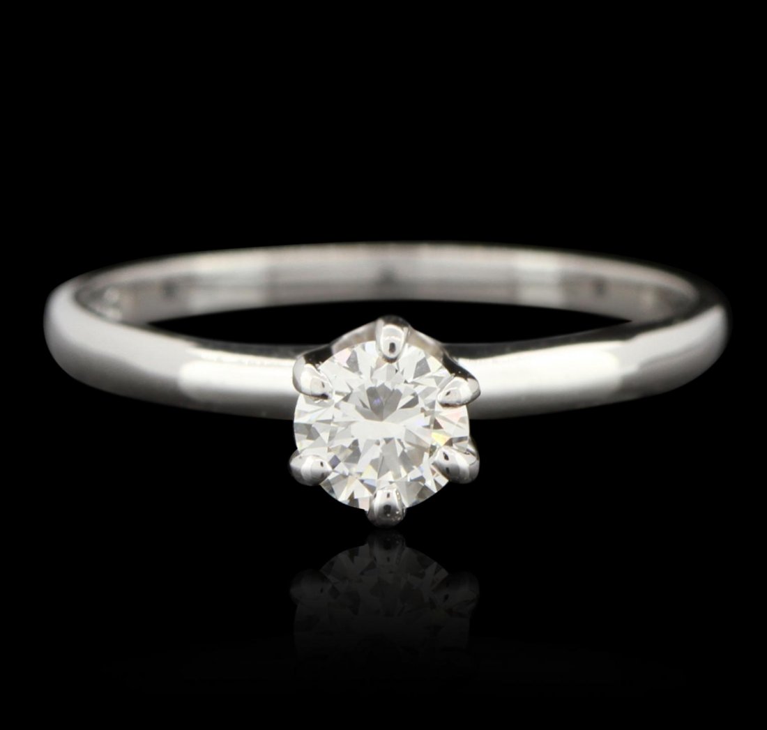 14KT Yellow Gold 0.40ct Diamond Solitaire Ring GB3056: 14KT Yellow Gold 0.40ctw Diamond Ring GB3056. Good Condition! JS255VJ. One ring featuring: 2.00 grams of 14KT yellow gold and 0.40ctw of diamonds.
