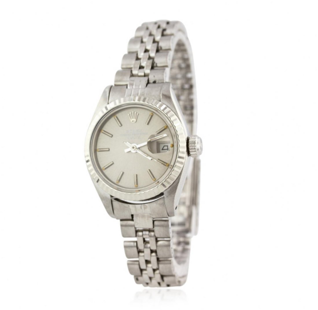 Ladies Rolex Stainless Steel Date Model Wristwatch: Ladies Rolex Stainless Steel Date Model Wristwatch BD394. Average Condition! VJ1081RX. One ladies, hand crafted & machine milled Rolex Date Model Stainless Steel wristwatch electronically tested, Case