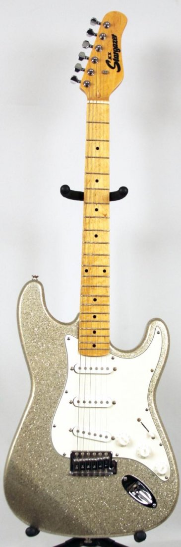 Stargazer Stratocaster in Silver Sparkle DGUI57: Stargazer Stratocaster in Silver Sparkle DGUI57. Excellent Condition! TM651SH. This cool Stargazer Stratocaster in Silver Sparkle is about the neatest starter guitar I've ever seen, and with great fea