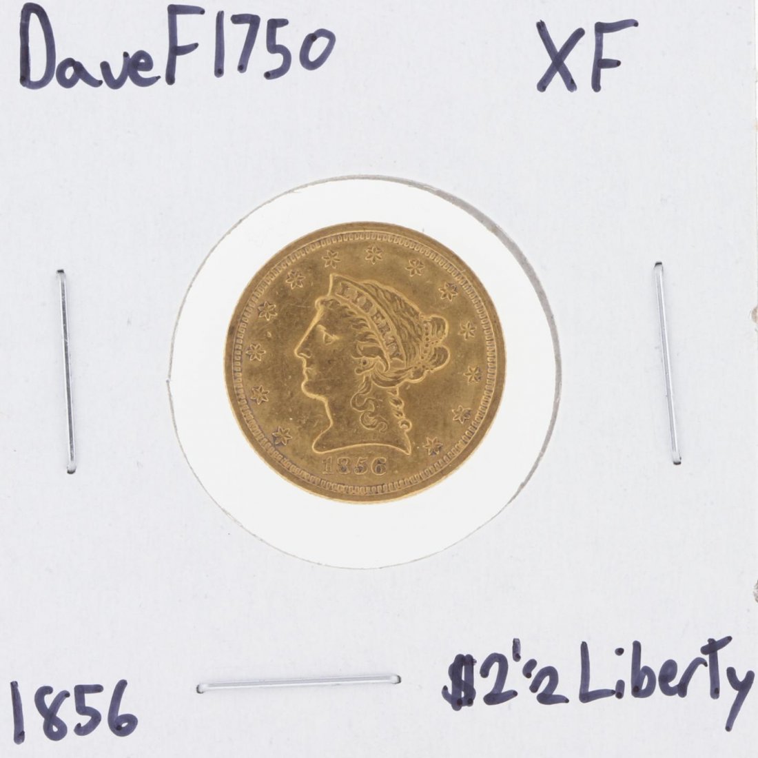 1856 $2 1/2 XF Liberty Head Quarter Eagle Gold Coin: 1856 $2 1/2 XF Liberty Head Quarter Eagle Gold Coin DaveF1750. As-Is Condition. AA204PD.One 1856 $2 1/2 XF Liberty Head Quarter Eagle Gold Coin.