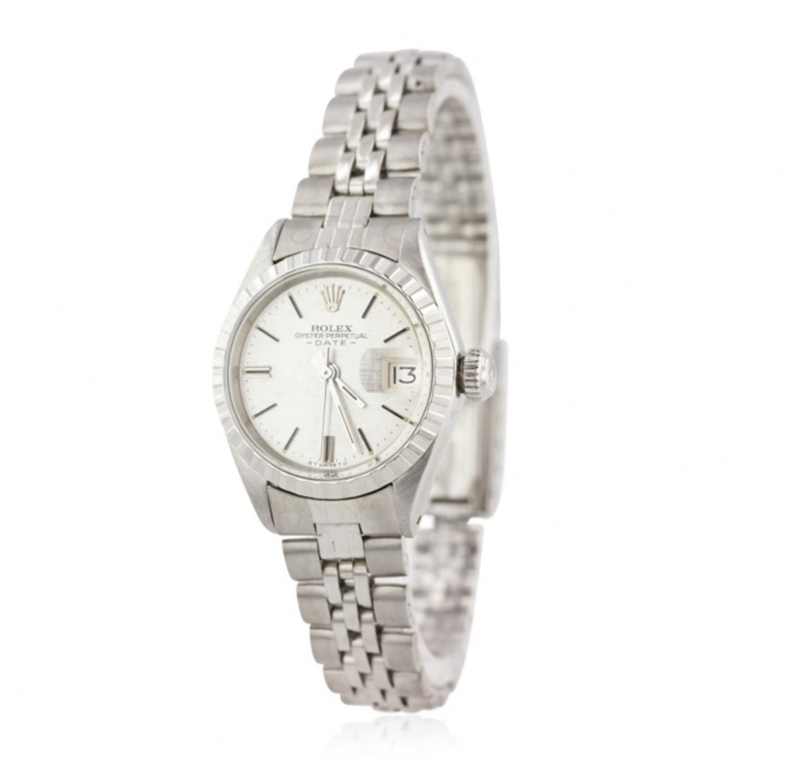 Ladies Rolex Stainless Steel Date Model Wristwatch: Ladies Rolex Stainless Steel Date Model Wristwatch BD395. Average Condition! PZ1081NH. One ladies, hand crafted & machine milled Rolex Date Model Stainless Steel wristwatch electronically tested, Case