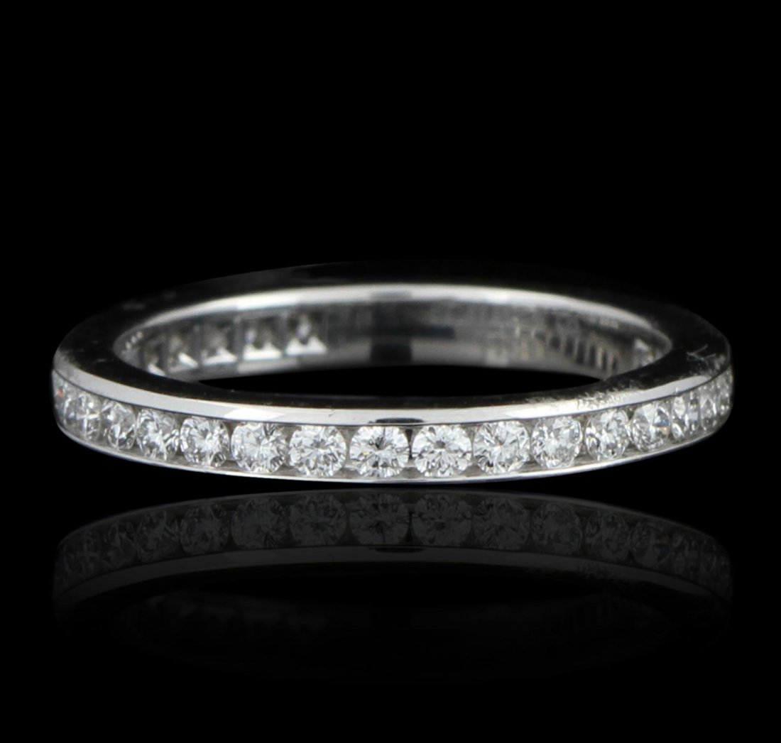 Platinum Tiffany & Co. 0.70ctw Diamond Ring GB2435: Platinum Tiffany & Co. 0.70ctw Diamond Ring GB2435. Good Condition. AG218UK. One ring featuring: 3.9 grams of platinum and diamonds with a total weight of 0.70ctw.