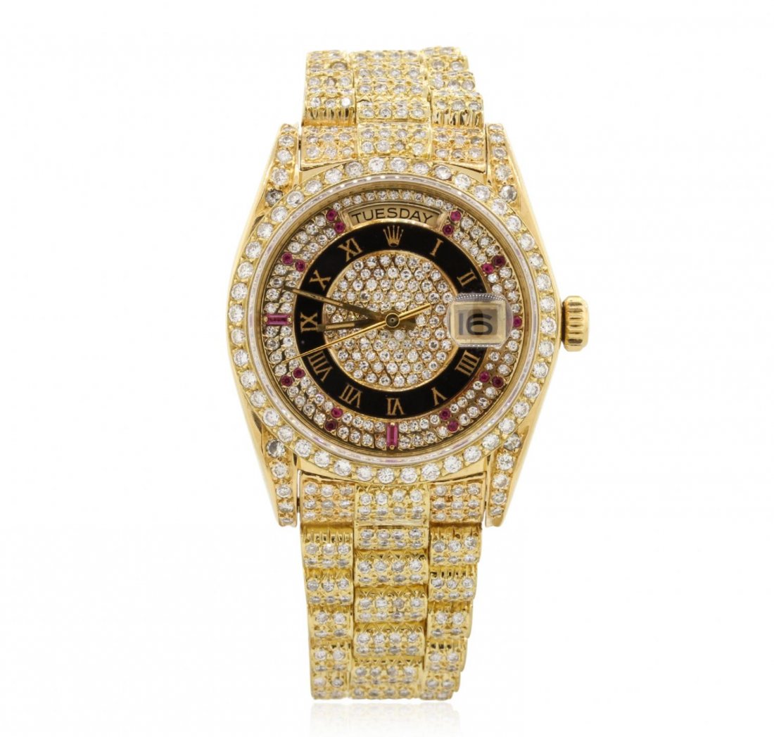 Gents Rolex Super President Style DayDate Diamond: Gents Rolex Super President Style DayDate Diamond Wristwatch A7371. G-4 Average Condition! XR40071KD. One gents, hand crafted & machine milled Rolex DayDate Model the President wristwatch electronical