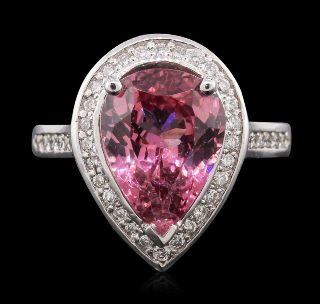 14KT White Gold 4.43ct Spinel and Diamond Ring DJ165: 14KT White Gold 4.43ct Spinel and Diamond Ring DJ165. Good Condition! XJ9105MW. One 14KT White Gold ladies ring (4.54 grams). Containing: One Natural Spinel. Weight: 4.43ct. Measurement: 13.00 x 9.28