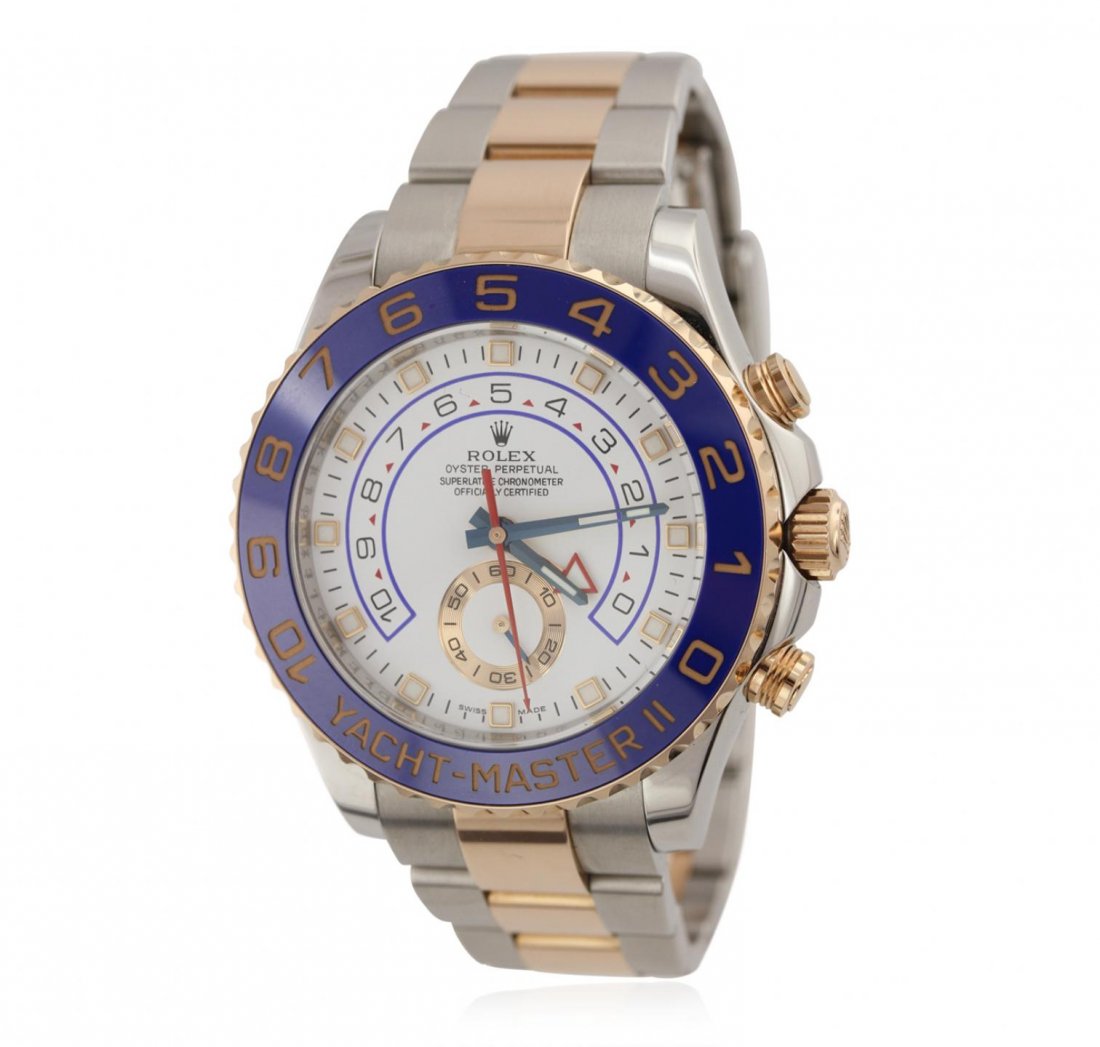 Gents Rolex Yacht-Master II Two Tone Wristwatch A7266: Gents Rolex Yacht-Master II Two Tone Wristwatch A7266. G-7 neat mint Condition! KA34091XU. One gents, hand crafted & machine milled Rolex Yacht-Master II Regatta wristwatch electronically tested, Stai