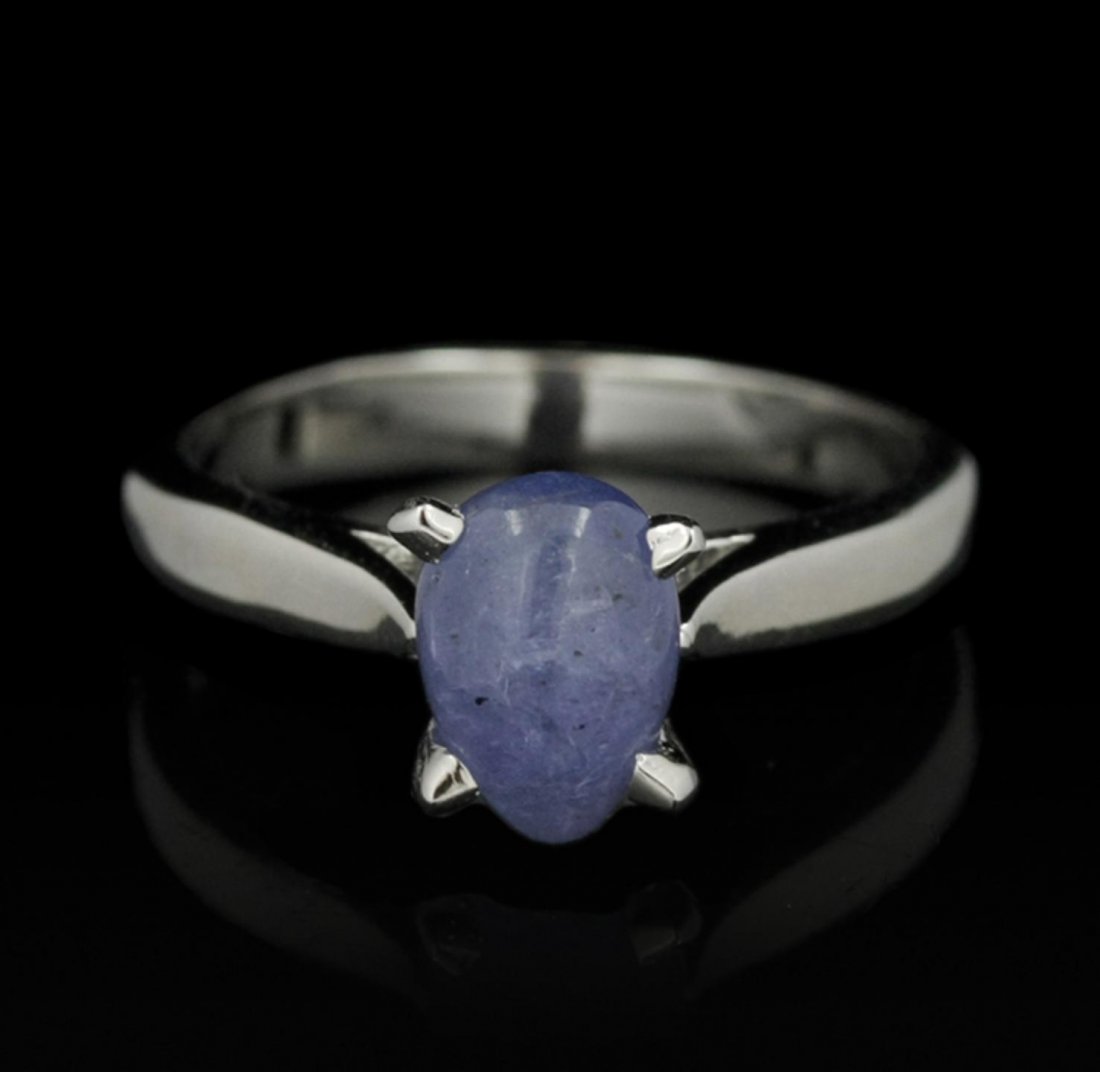 SILVER 1.80ct Tanzanite Ring SLV435: SILVER 1.80ct Tanzanite Ring SLV435. New Condition! AX601UM. One electronically tested 925 silver ladies cast tanzanite solitaire ring with a bright polish finish. Identified with markings of "925". C