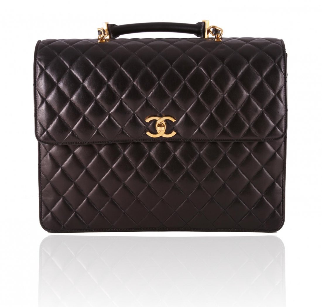 chanel quilted briefcase