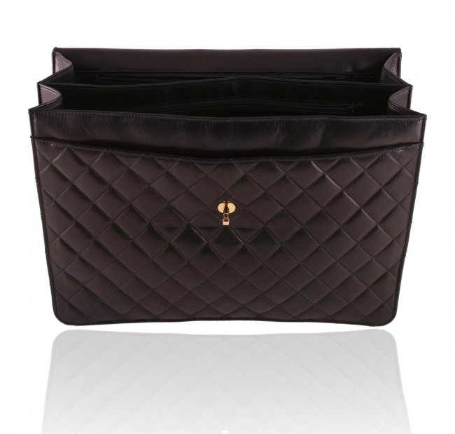 chanel quilted briefcase