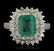 14KT White Gold 3.05ct Emerald and Diamond Ring